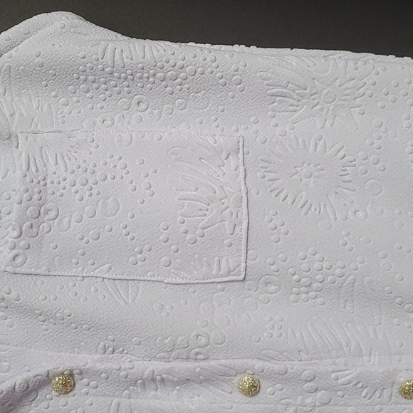 Womens Romper Shorts Light Gray? Pockets Embossed Design VTG? Sz Med? GUC READ - Picture 2 of 6